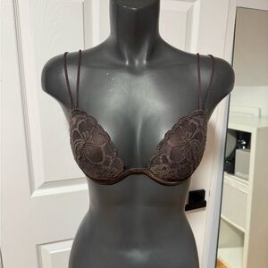 Lace Push-Up Bra in Brown - Women Intimates